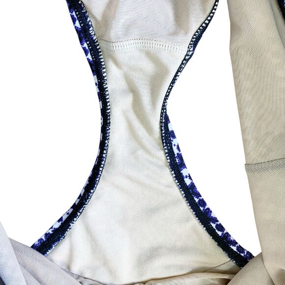 Cacique Lane Bryant Swim Bottom Plus Size 24 Navy Blue White Bathing Suit Brief - Picture 4 of 5